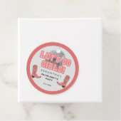 Disco Cowgirl Lets Go Girls Bachelorette party Bedankjes Labels (In situ)