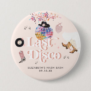 Disco Cowgirl Nashville Pink Rodeo   Bachelorette Ronde Button 7,6 Cm