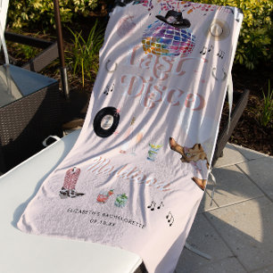 Disco Cowgirl Nashville Pink Rodeo   Bachelorette Strandlaken