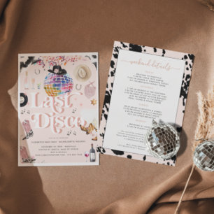 Disco Cowgirl Nashville Roze Rodeo Bachelorette Kaart