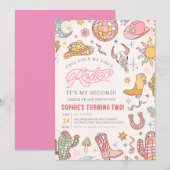 Disco Cowgirl Rodeo 2e verjaardag Kaart (Voorkant / Achterkant)