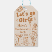 Disco Cowgirl Rodeo Bachelorette Party Cadeaulabel (Achterkant)