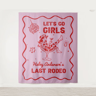 Disco Cowgirl Rodeo Vrijgezellenweekend voor Vrouw Wandkleed