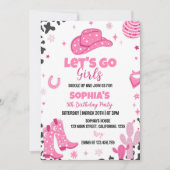 Disco Cowgirl Rodeo Western Invitation d'anniversa (Devant)