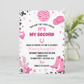 Disco Cowgirl Rodeo Western Invitation d'anniversa (Debout devant)