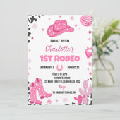 Disco Cowgirl Rodeo Western Invitation d'anniversa (Debout devant)