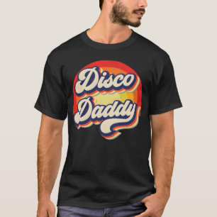 Disco Daddy Regenboog Groovy Retro Mannen Vader Gr T-shirt