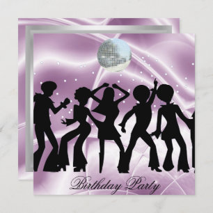 Disco Dance Birthday Party Invitation Kaart