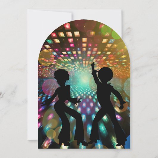 Disco Dance Invitation Anniversaire (Dos)