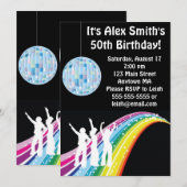 Disco Dance Kind Adult Birthday Uitnodiging (Voorkant / Achterkant)