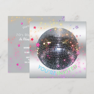 Disco Dance Verjaardag Retro 70's Disco Ball Party Kaart