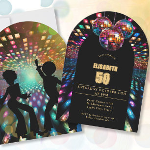 Disco Dance verjaardagsuitnodiging Kaart