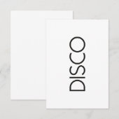 DISCO Dancing Kaart (Voorkant / Achterkant)