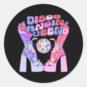 Disco Dancing Queen 70's Dancer Mom Dance 70s Ronde Sticker