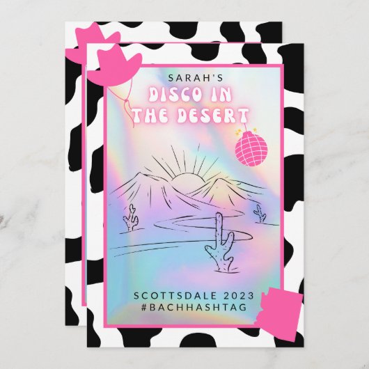 "Disco dans le désert" Invitation de Bach à Scotts (Devant / Derrière)