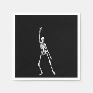 Disco Dansen Halloween Skeleton servet