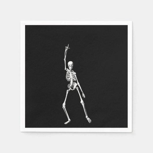 Disco Dansen Halloween Skeleton servet (Voorkant)