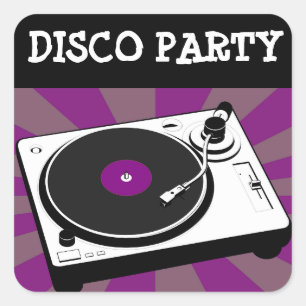 Disco Dansend 70s Thmed Birthday Party Stickers