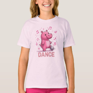 Disco Dansende Muzikale Nijlpaard Vriend T-shirt