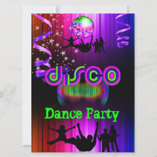 Disco-dansfeest evenement menigte rave kaart