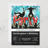 Disco dansfeest nacht rave clubbing kaart (Voorkant)