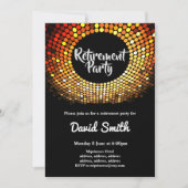 disco ,  , dansfeest uitnodigen kaart (Voorkant)