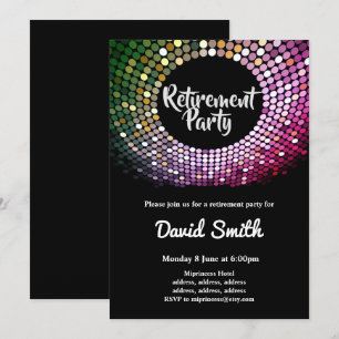 disco ,  , dansfeest uitnodigen kaart