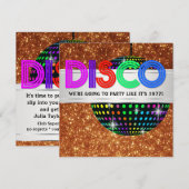 Disco-dansfeestuitnodigingen Kaart (Voorkant / Achterkant)