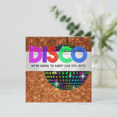 Disco-dansfeestuitnodigingen Kaart (Staand voorkant)