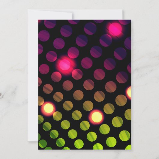 Disco-danskaartenuitnodiging Kaart (Achterkant)