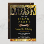 Disco dansverjaardag uitnodiging (Voorkant / Achterkant)