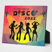 Disco-dansvloer retro multicolor viering fotoplaat (Zijkant)