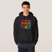 Disco-dansvloer retro multicolor viering hoodie (Voorkant volledig)
