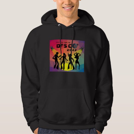 Disco-dansvloer retro multicolor viering hoodie (Voorkant)