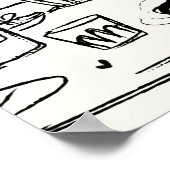 Disco de avond voor bruiloft welkom teken poster (Hoek)