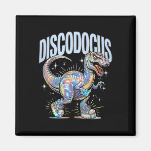 Disco Dinosaur Diplodocus 70s Dino Dansen Grappig  Magneet