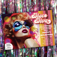 Disco-diva 70s-disco-uitnodiging