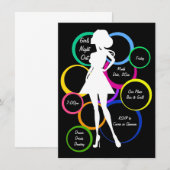 Disco Diva Girls Night Out Kaart (Voorkant / Achterkant)