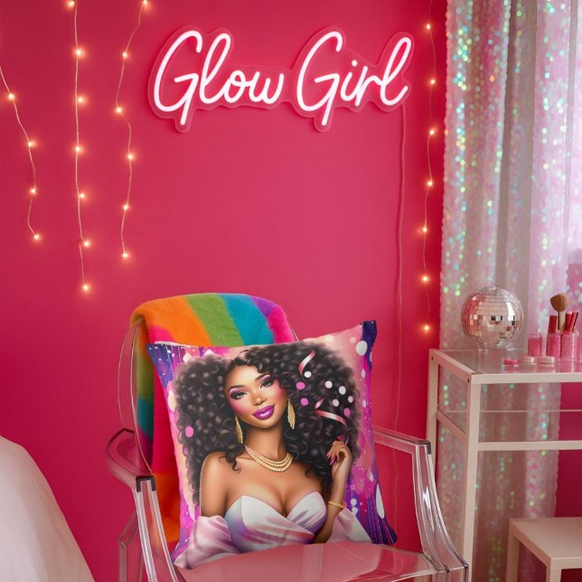 Disco Diva Glamour - Levendig Kussen (Creator heeft geüpload)