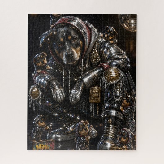 Disco Dog & Mini Me Crew Legpuzzel (Verticaal)