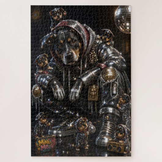 Disco Dog & Mini Me Crew Legpuzzel (Verticaal)