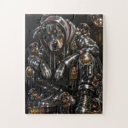 Disco Dog & Mini Me Crew Legpuzzel (Verticaal)