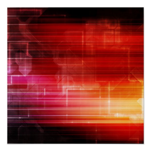 Disco Electronic Music Techno Party Background Art Perfect Poster (Voorkant)