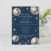 Disco Fever Bachelorette Party – Zilver Disco Kaart (Staand voorkant)