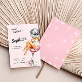 Disco Girl in Martini Glass Invitation d'anniversa