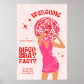 Disco Girl Welkom Poster (Voorkant)