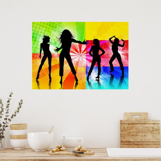 Disco Girls Poster (Keuken)