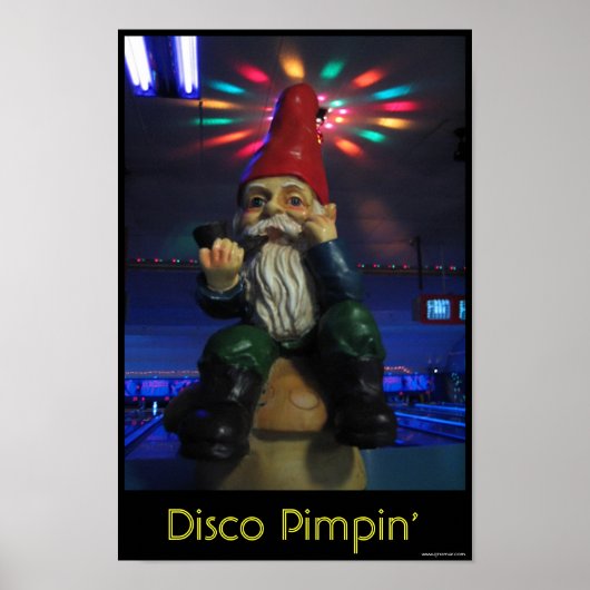 Disco Gnome Poster (Voorkant)