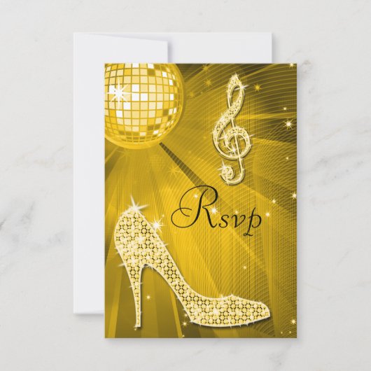 Disco Gold Ball Sparkles talons RSVP (Devant)