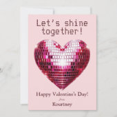  disco hart Valentijnsdag Kaart (Voorkant)